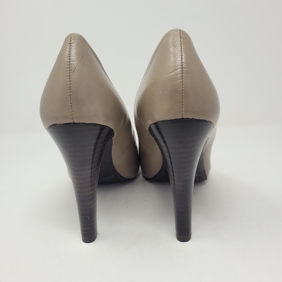 Franco Sarto Cicero Taupe Leather Platform Pump High Heels Women's Size … - Picture 5 of 10